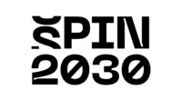 Schwarzes Logo der Initiative SPIN2030 in moderner Typografie auf weißem Hintergrund.